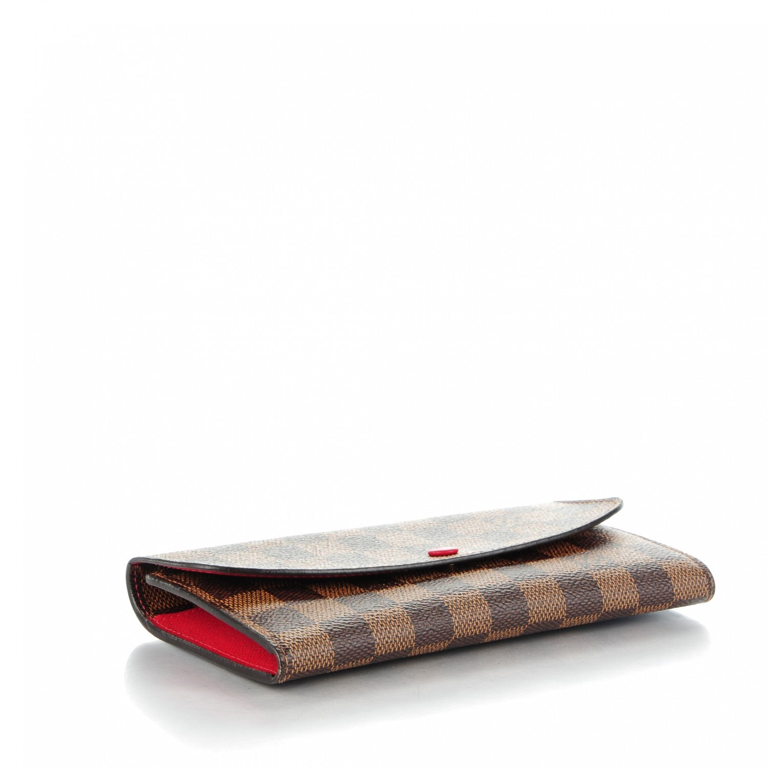 Louis Vuitton Damier Ebene Emilie Wallet Red 4 of 7