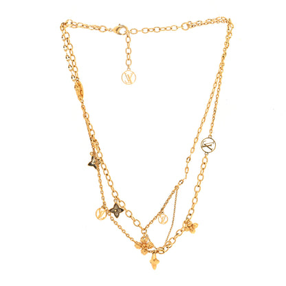 Louis Vuitton Metal Blooming Strass Necklace Gold 3 of 7