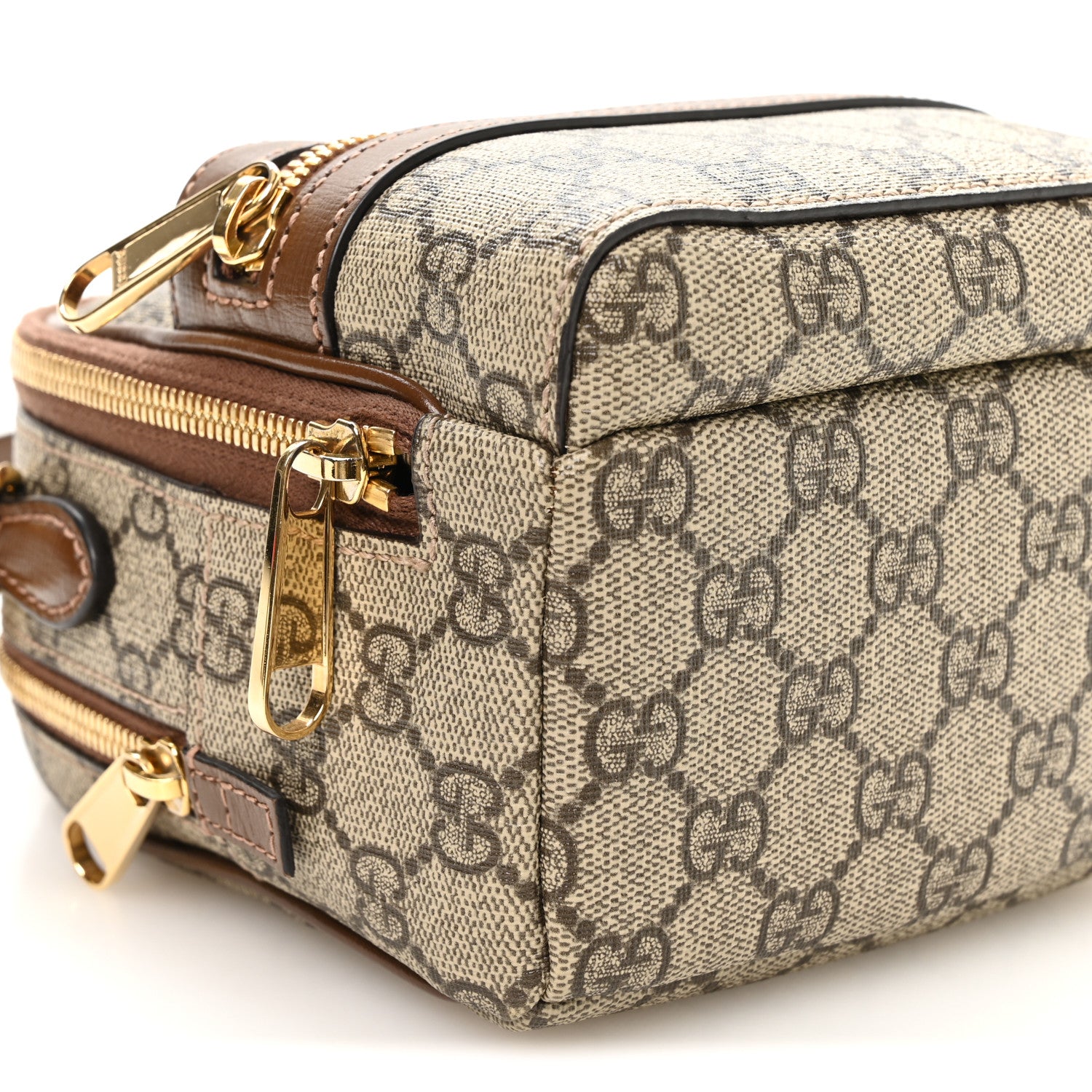 Gucci GG Supreme Monogram Azalea Calfskin Retro Interlocking G Multi-Function Bag Beige Ebony Brown Sugar 8 of 9