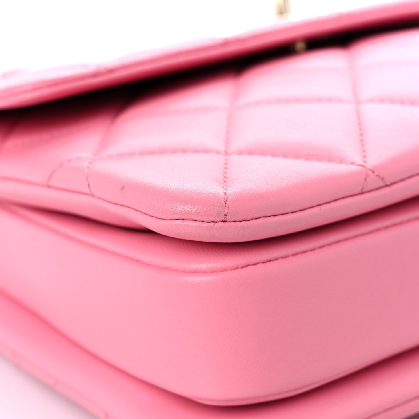 Lambskin Quilted Small Trendy CC Flap Dual Handle Bag Light Pink