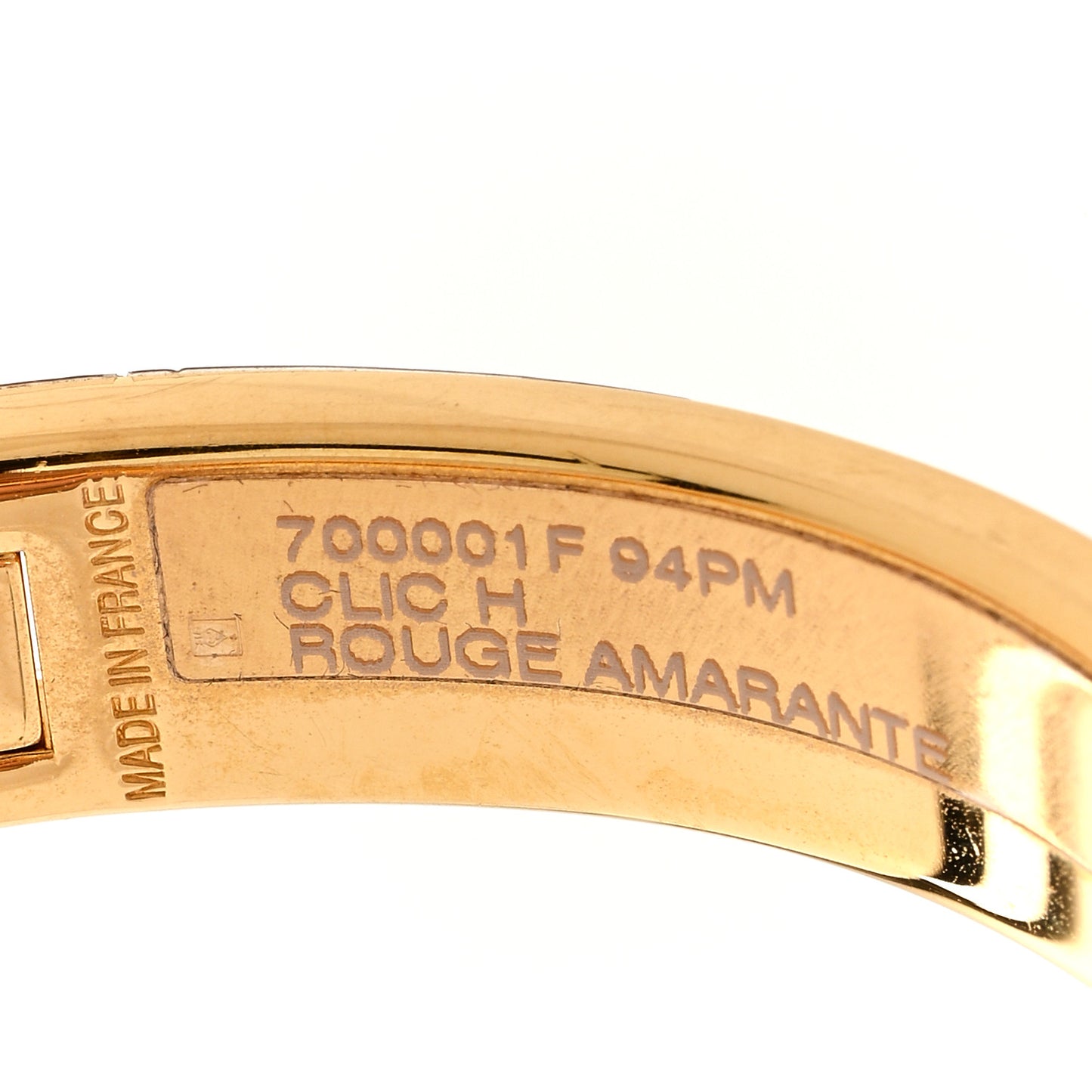 Enamel Narrow Clic Clac H Bracelet PM Rouge Bandana