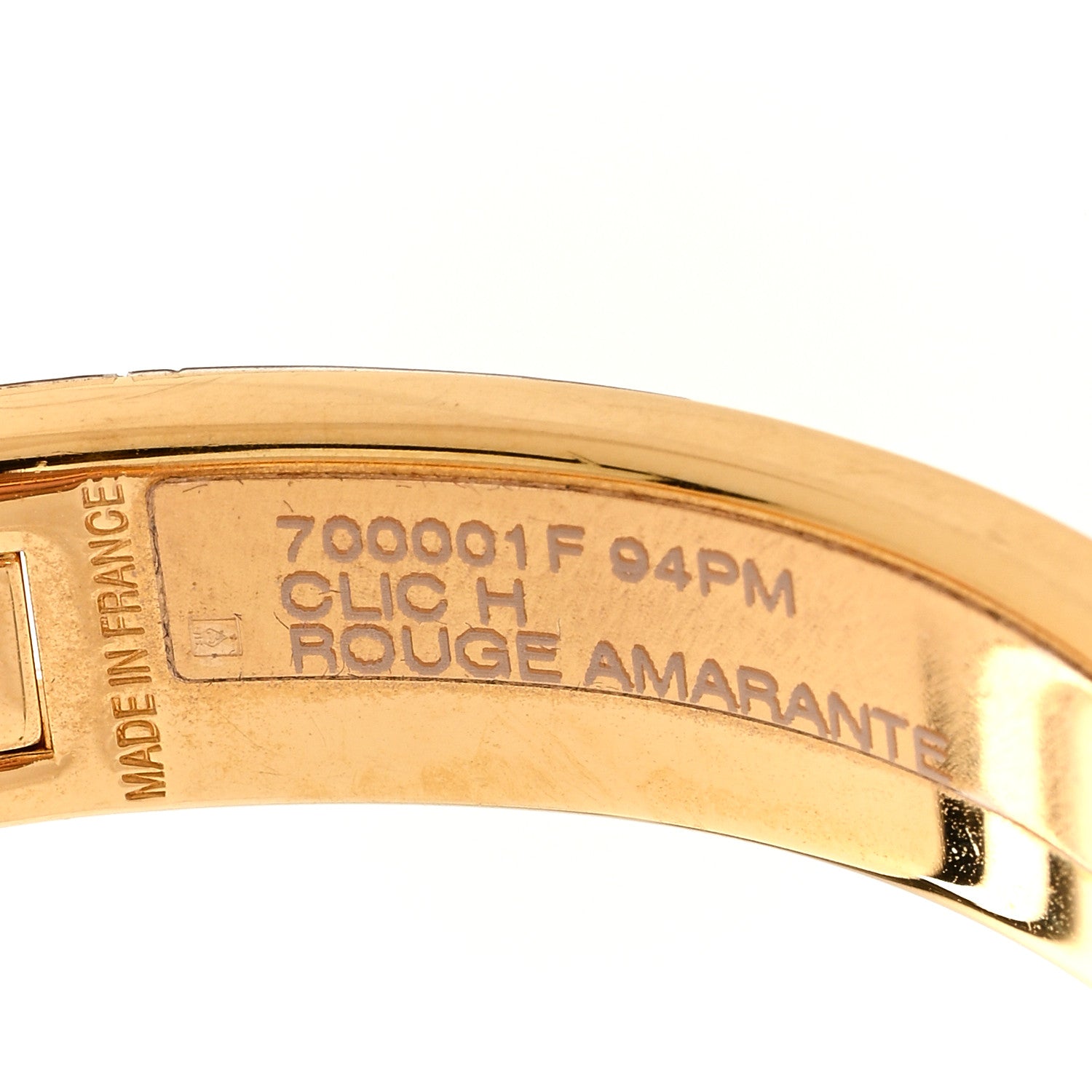 Hermes Enamel Narrow Clic Clac H Bracelet PM Rouge Bandana 5 of 8