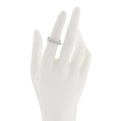 David Yurman Sterling Silver Diamond 5mm Crossover Ring 52 6 2 of 4
