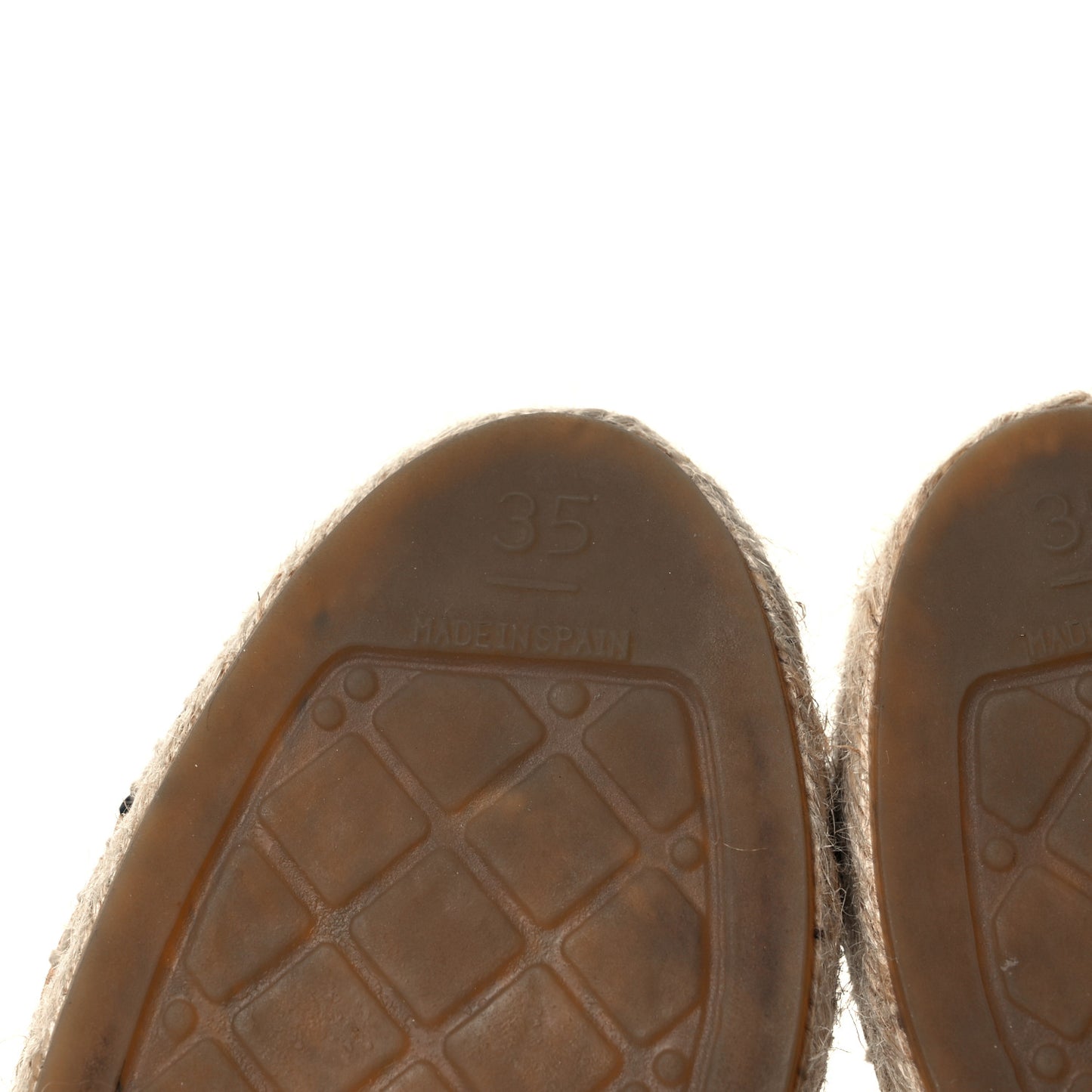 Lambskin CC Espadrilles 35 Beige Black