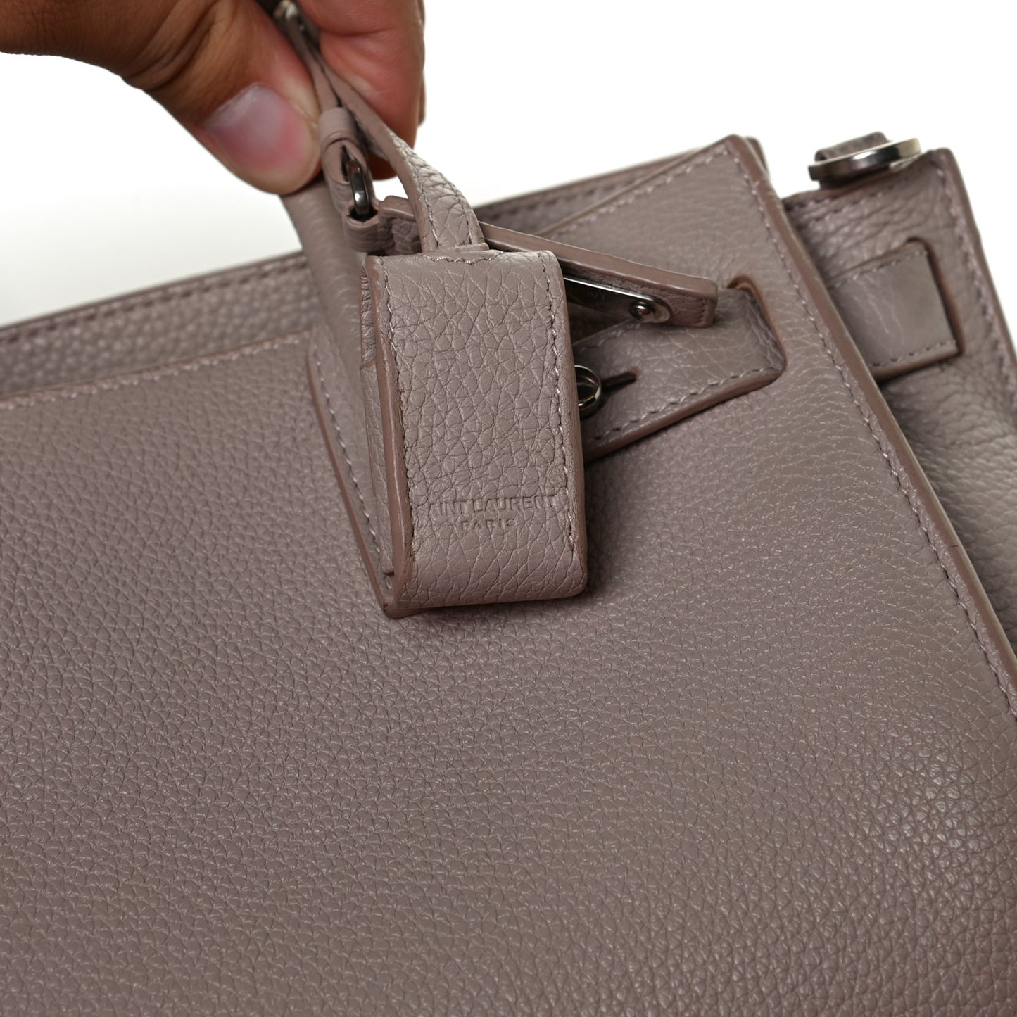 Grained Calfskin Nano Sac De Jour Souple Nude