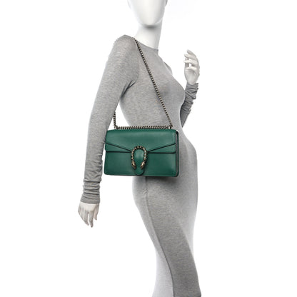 Gucci Pebbled Calfskin Small Dionysus Shoulder Bag Emerald 2 of 12
