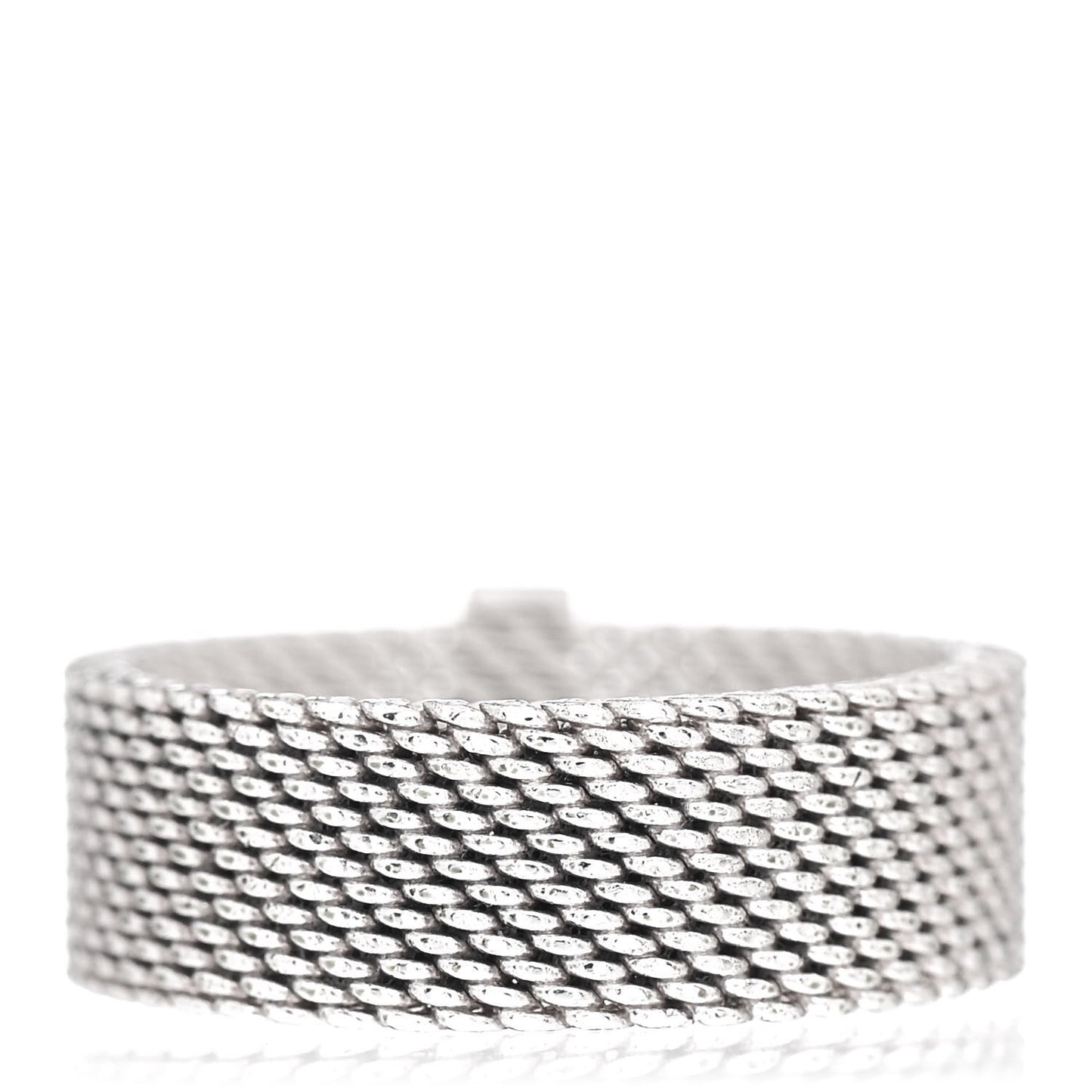 Sterling Silver Diamond Somerset Mesh Ring 53 6.5