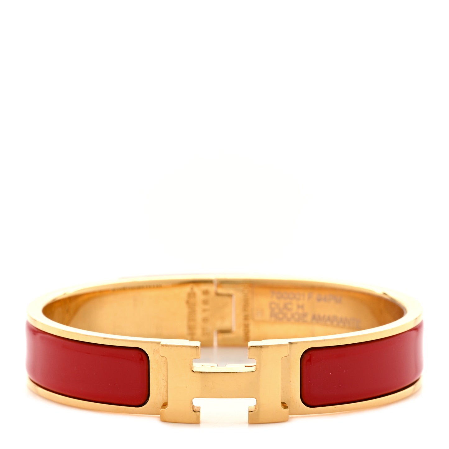 Enamel Narrow Clic Clac H Bracelet PM Rouge Bandana