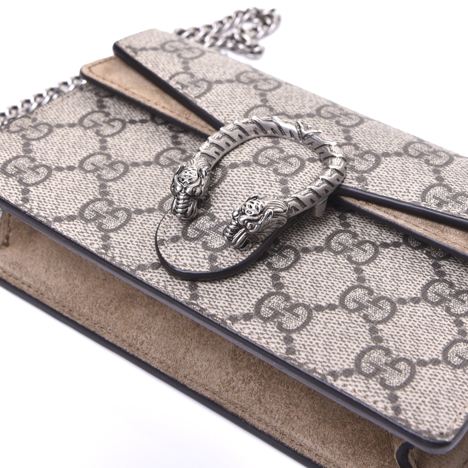 Gucci GG Supreme Monogram Super Mini Dionysus Shoulder Bag Taupe 13 of 14