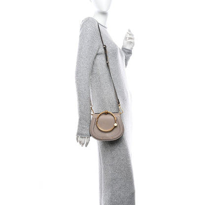 Chloe Calfskin Suede Small Nile Bracelet Bag Motty Grey 2 of 11