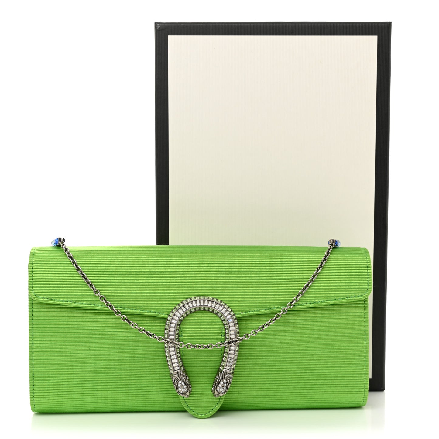 Grosgrain Satin Small Dionysus Shoulder Bag Lime