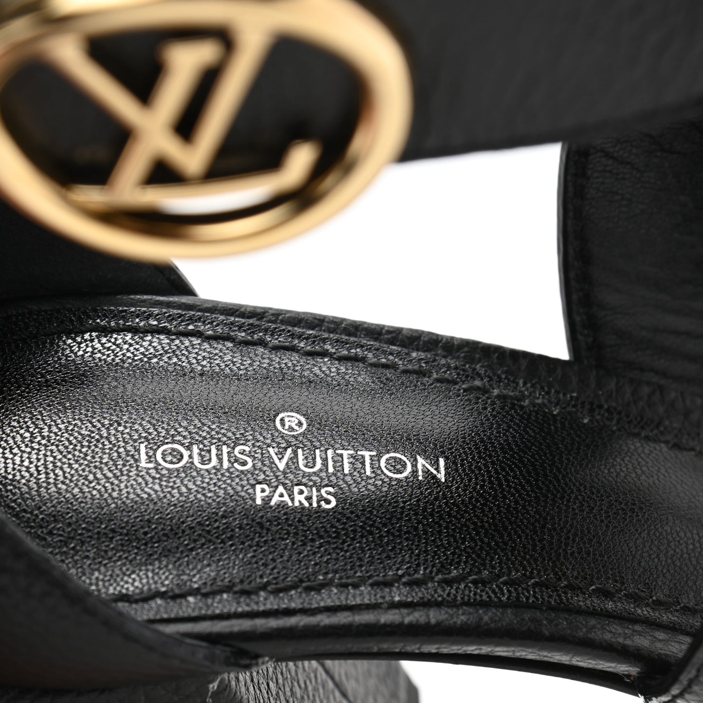 Calfskin Horizon Sandals 36 Black