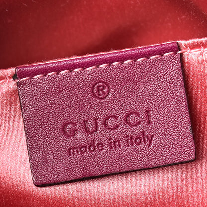 Gucci Velvet Matelasse Small GG Marmont Chain Shoulder Bag Fuchsia Violet Cyclamen 6 of 9