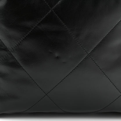 Chanel Shiny Calfskin Quilted Small Chanel 22 So Black 12 of 13