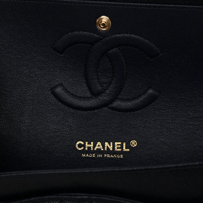 Chanel Caviar Quilted Medium Double Flap Dark Blue 6 of 10