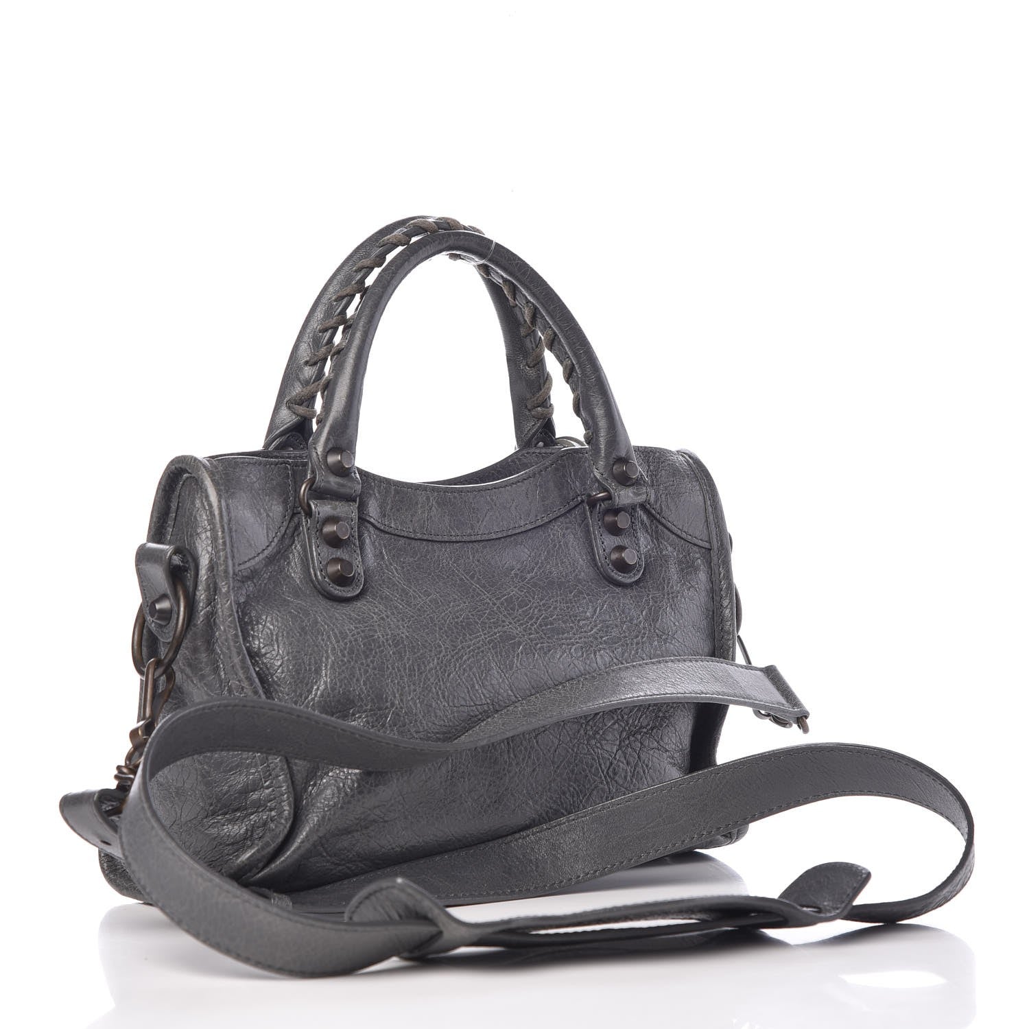 Balenciaga Agneau Classic Hardware Mini City Gris Tarmac 2 of 12