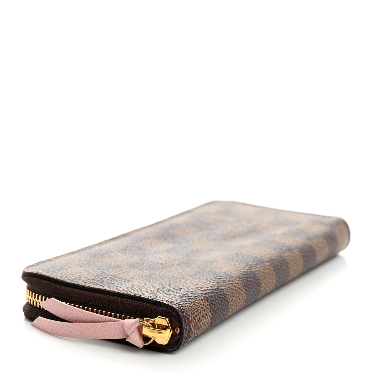 Louis Vuitton Damier Ebene Clemence Wallet Rose Ballerine 4 of 8