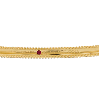 Roberto Coin 18K Yellow Gold Diamond Princess Hinged Bangle Bracelet 4 of 4