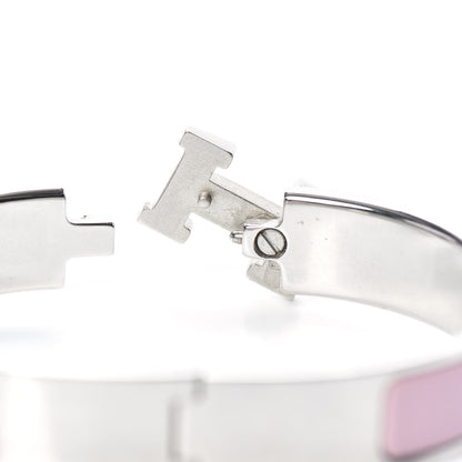 Hermes Enamel Narrow Clic Clac H Bracelet PM Rose Sakura 4 of 6