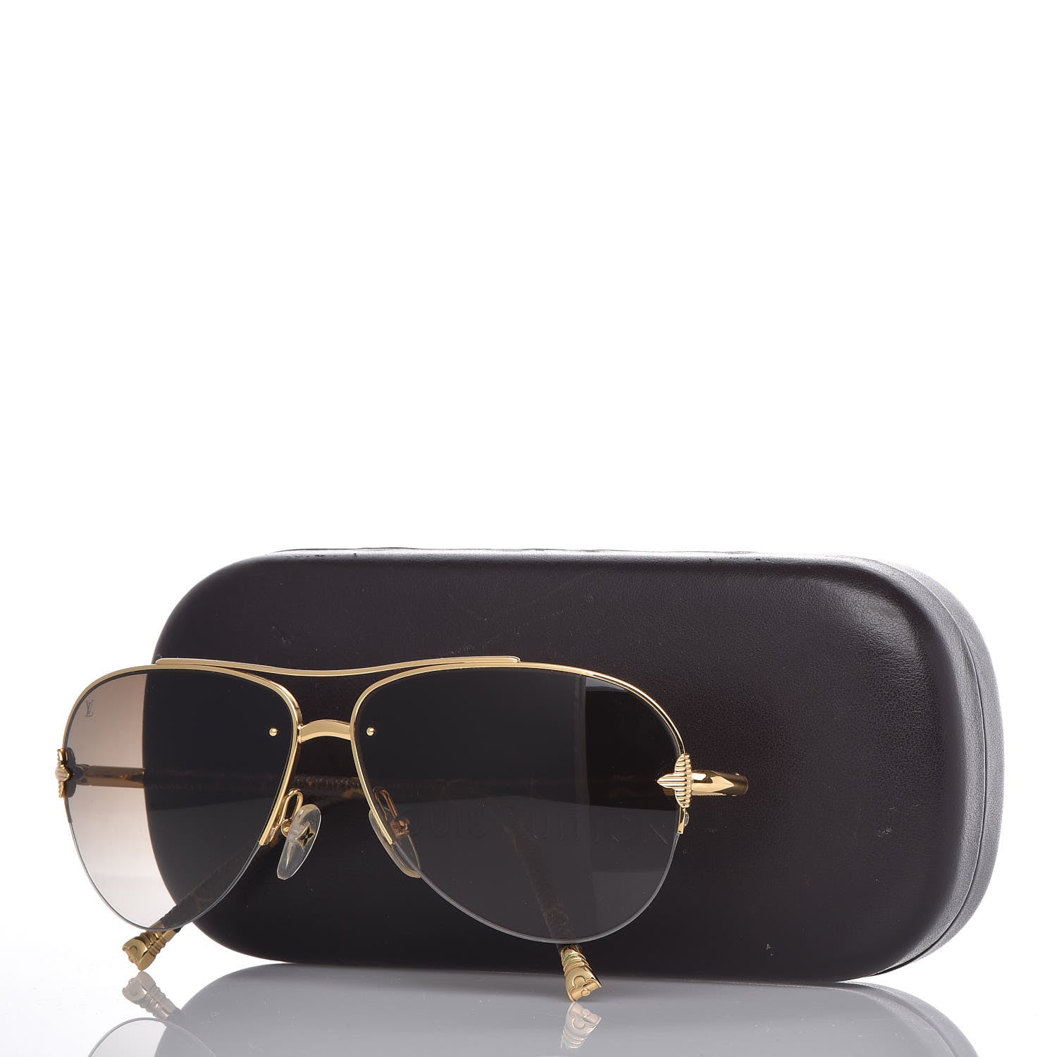 Louis Vuitton Monogram Petite Viola Pilote Aviator Sunglasses Z0571U Brown 7 of 7