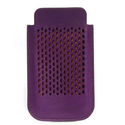 Hermes Swift Leather iPhone 4 4S Case Violet and Orange 1 of 6