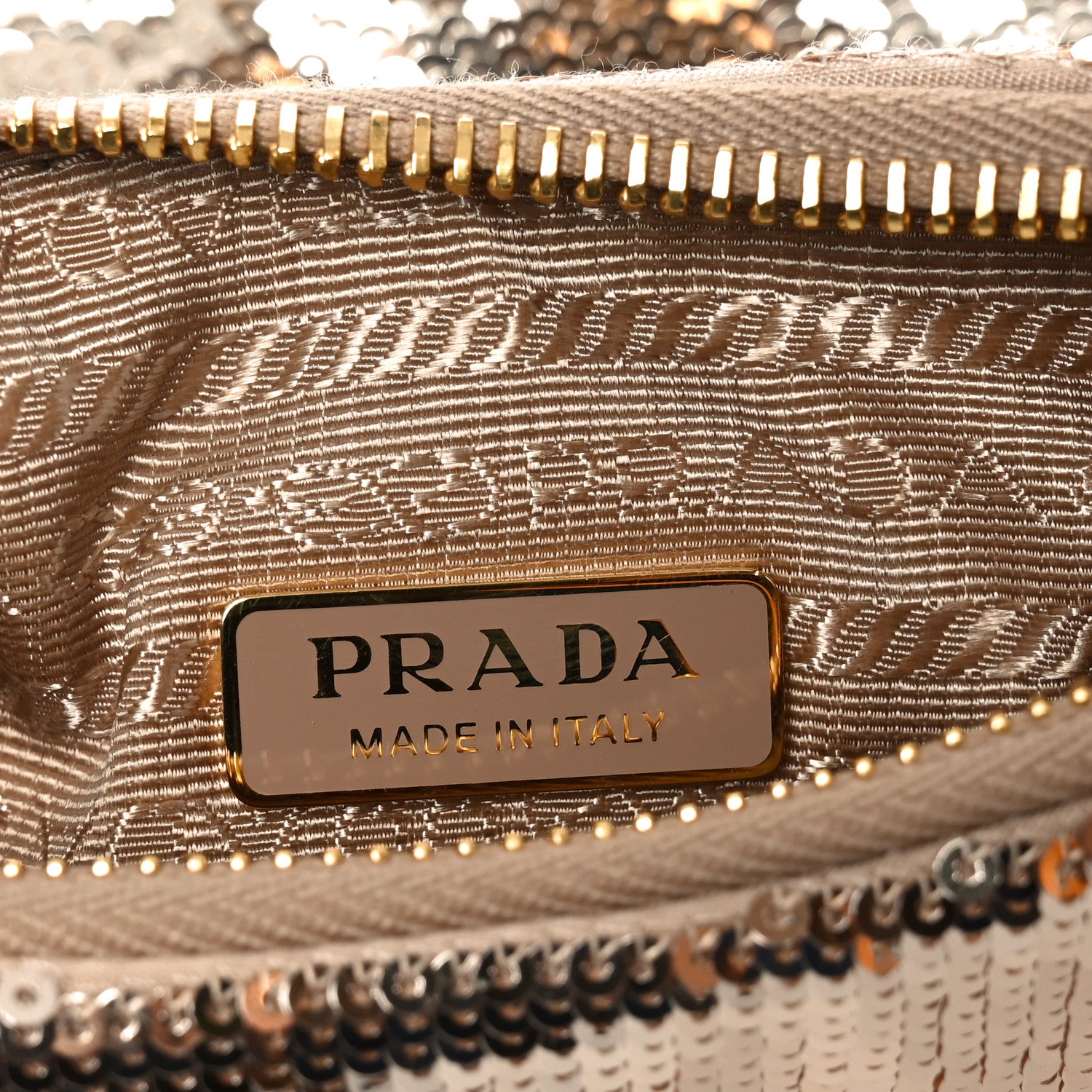 Prada Sequin Mini Re-Edition 2000 Shoulder Bag Cammeo 6 of 10
