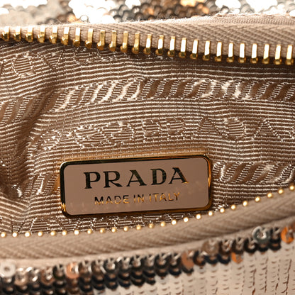 Prada Sequin Mini Re-Edition 2000 Shoulder Bag Cammeo 6 of 10