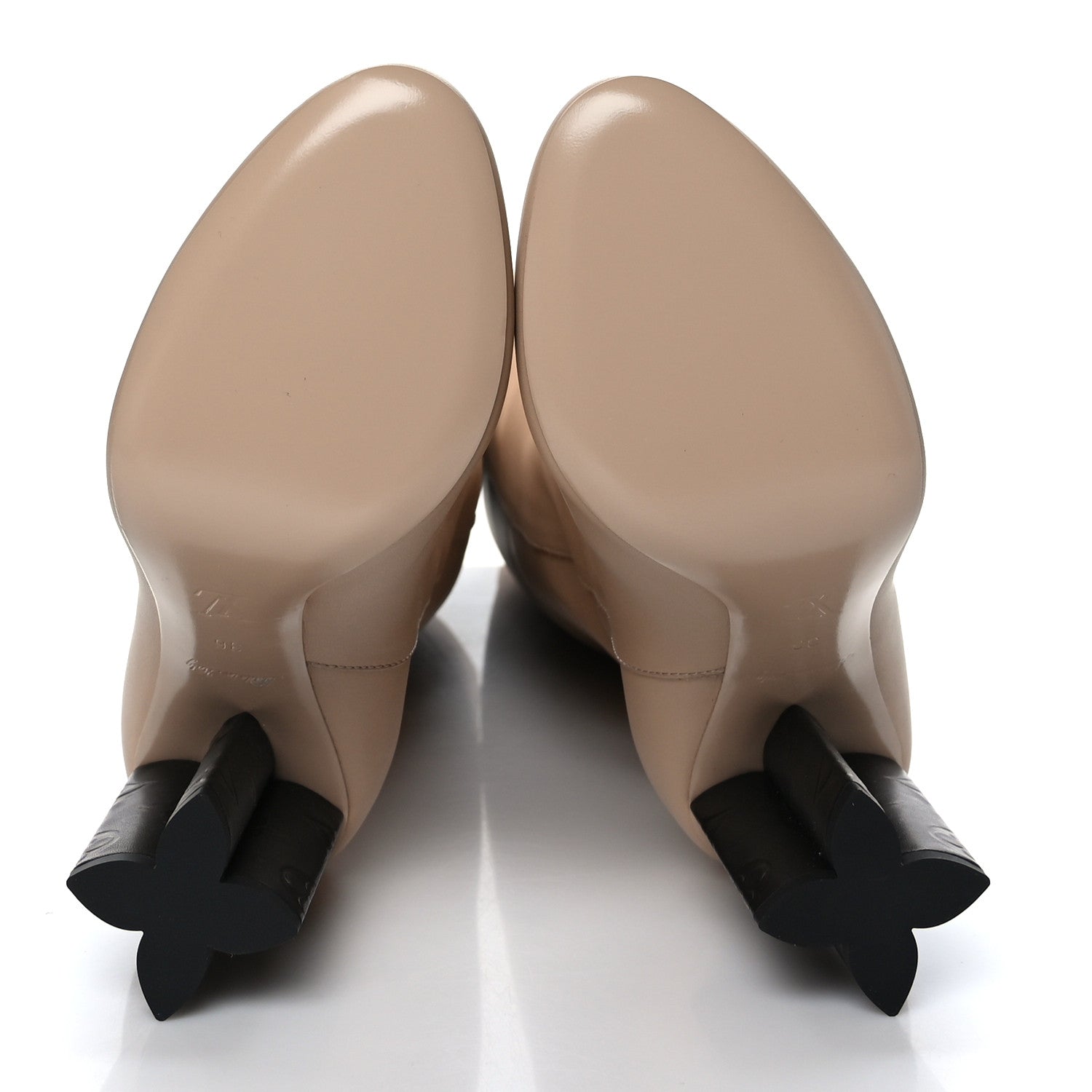 Louis Vuitton Calfskin Silhouette High Boots 36 Beige 5 of 8