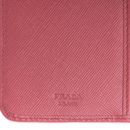 Prada Saffiano Compact Wallet Fragola 6 of 8
