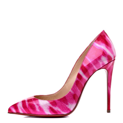 Christian Louboutin Patent Glittart Pigalle Follies 100 Pumps 36 Shocking Pink 1 of 10