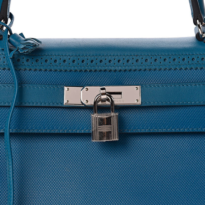 Hermes Swift Grain d'H Ghillies Kelly 35 Bleu Izmir 44 of 44