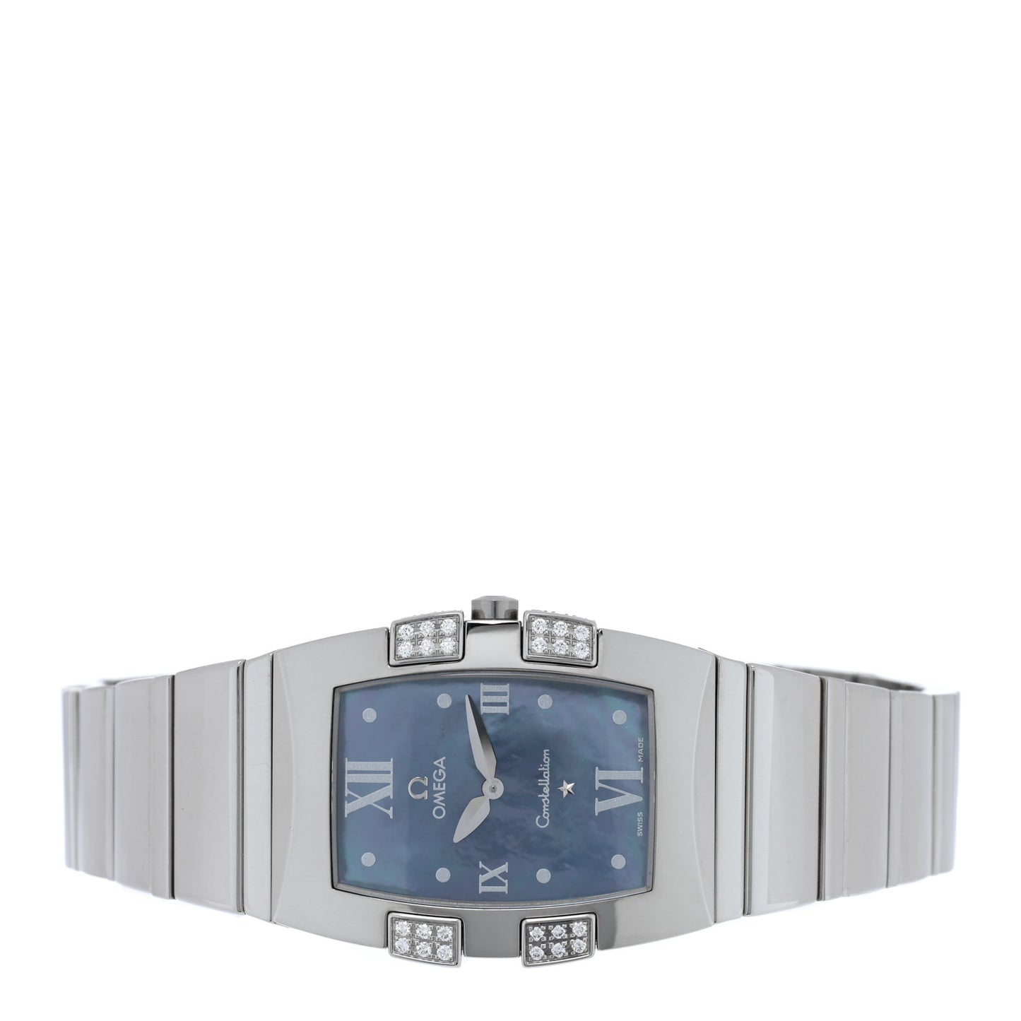 Stainless Steel Diamond Blue Mother of Pearl 25mm Constellation Quadrella Quartz Watch 1586.72.00