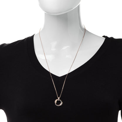 Cartier 18K Pink White Yellow Gold Diamond Trinity Pendant Necklace 2 of 6