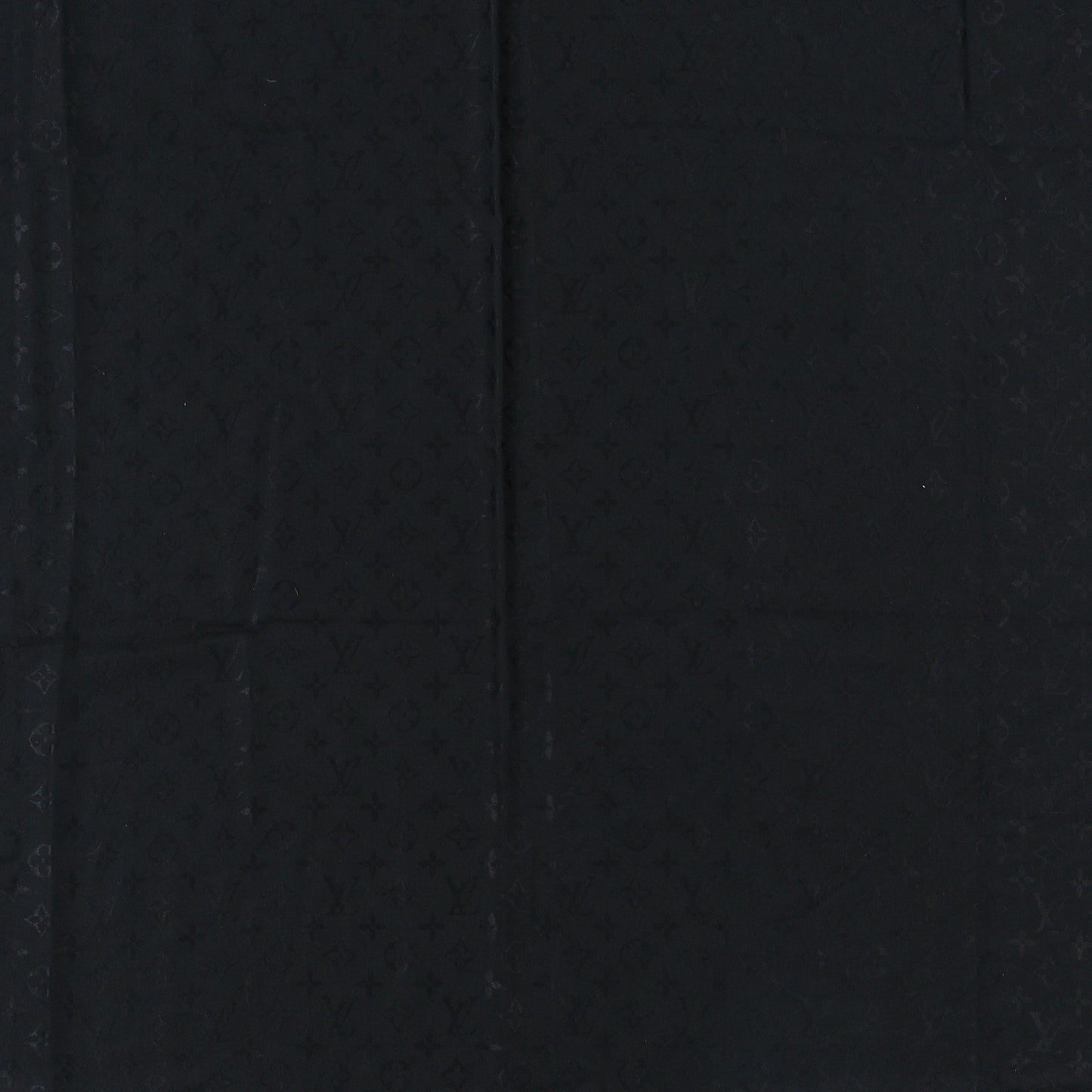Silk Wool Monogram Shawl Black