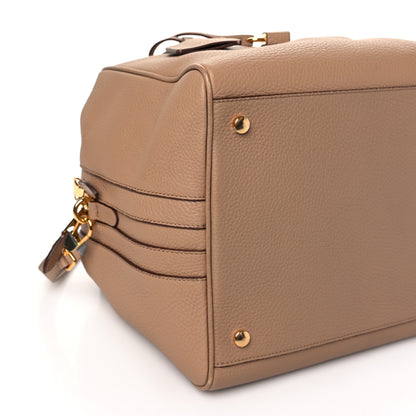 Burberry Grainy Calfskin Medium Cube Bowling Bag Biscuit 9 of 10
