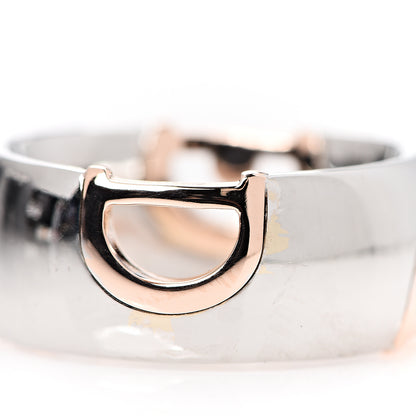Damiani 18K White Pink Gold Diamond D Icon Ring 58 8.5 6 of 8