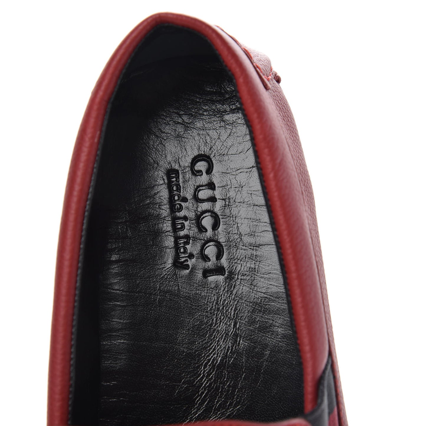 Calfskin Web Mens Driver Loafers 8.5 Red