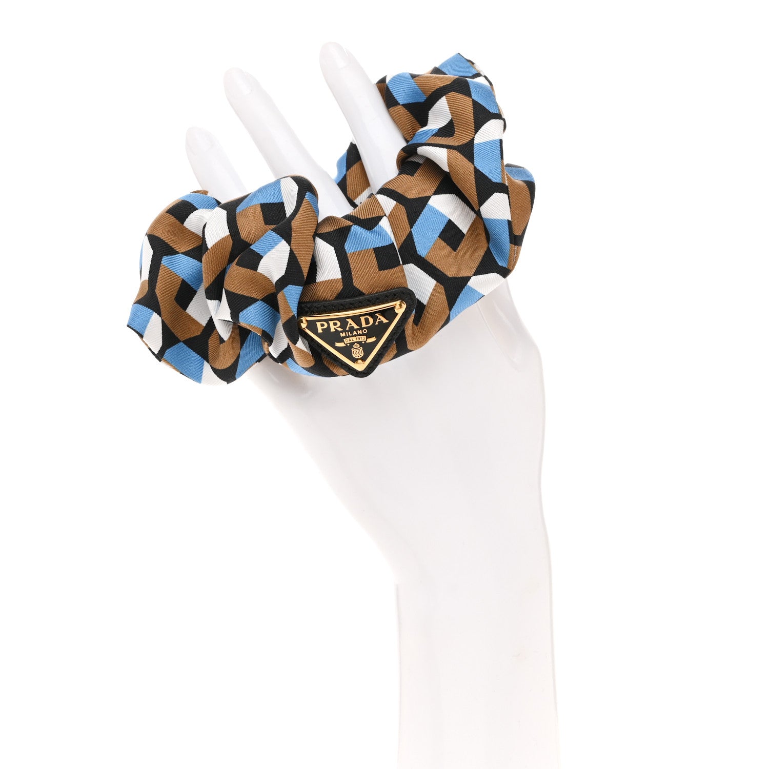 Prada Nylon Metal Logo Scrunchie Multicolor 2 of 3