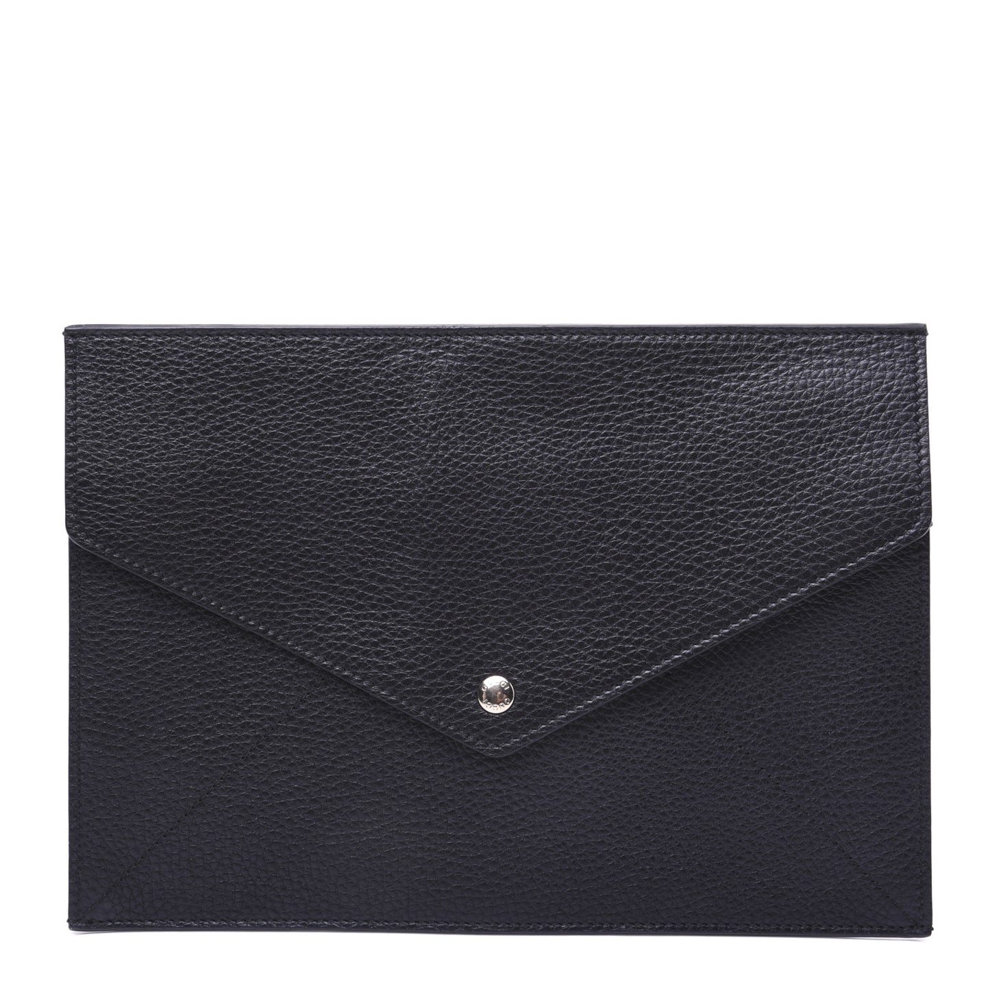 Pebbled Calfskin Soho Document Holder Black