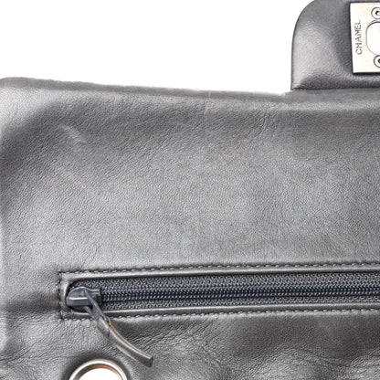 Chanel Lambskin Quilted Medium Double Flap Dark Grey 13 of 16