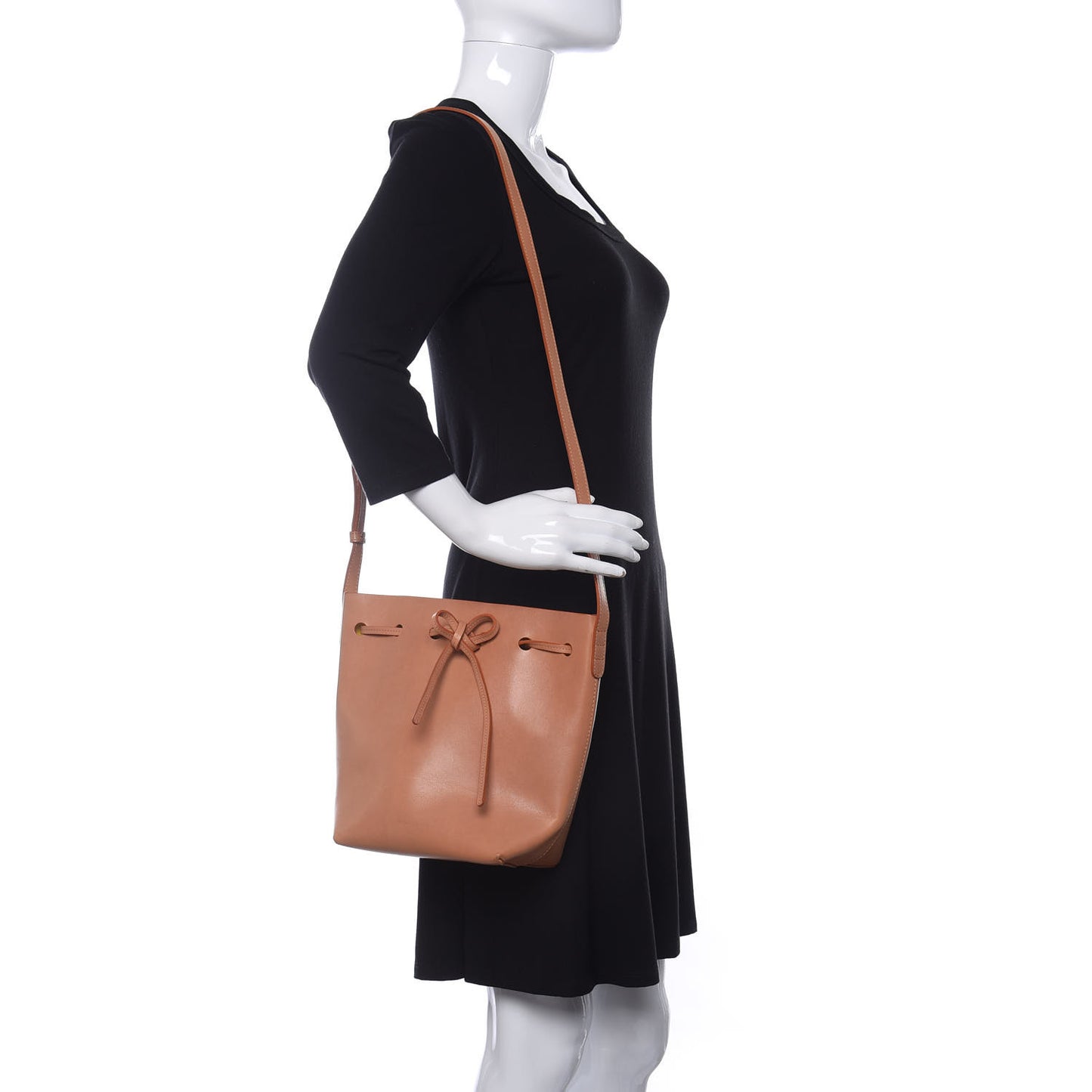 Calfskin Mini Bucket Bag Cammello Sun