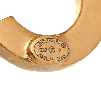 Chanel Crystal Logo Brooch Gold 3 of 3