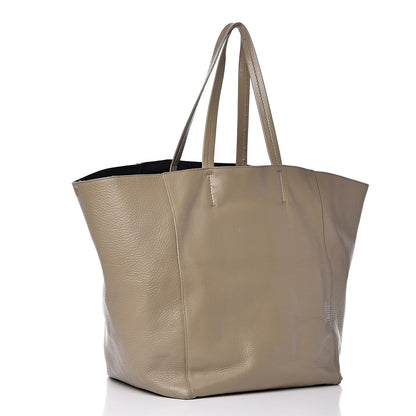 Celine Grained Calfskin Medium Horizontal Cabas Phantom Taupe 3 of 17