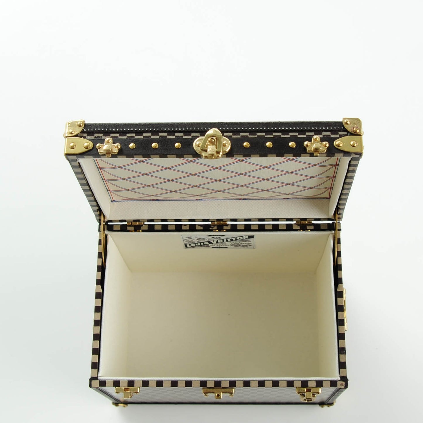 Damier 1895 Ladies Hat Trunk Mini Malle Chapeaux Jewelry Box