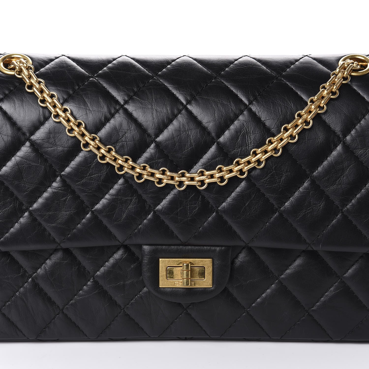 Chanel Aged Calfskin Quilted 2.55 Reissue 226 Flap Black 10 of 11