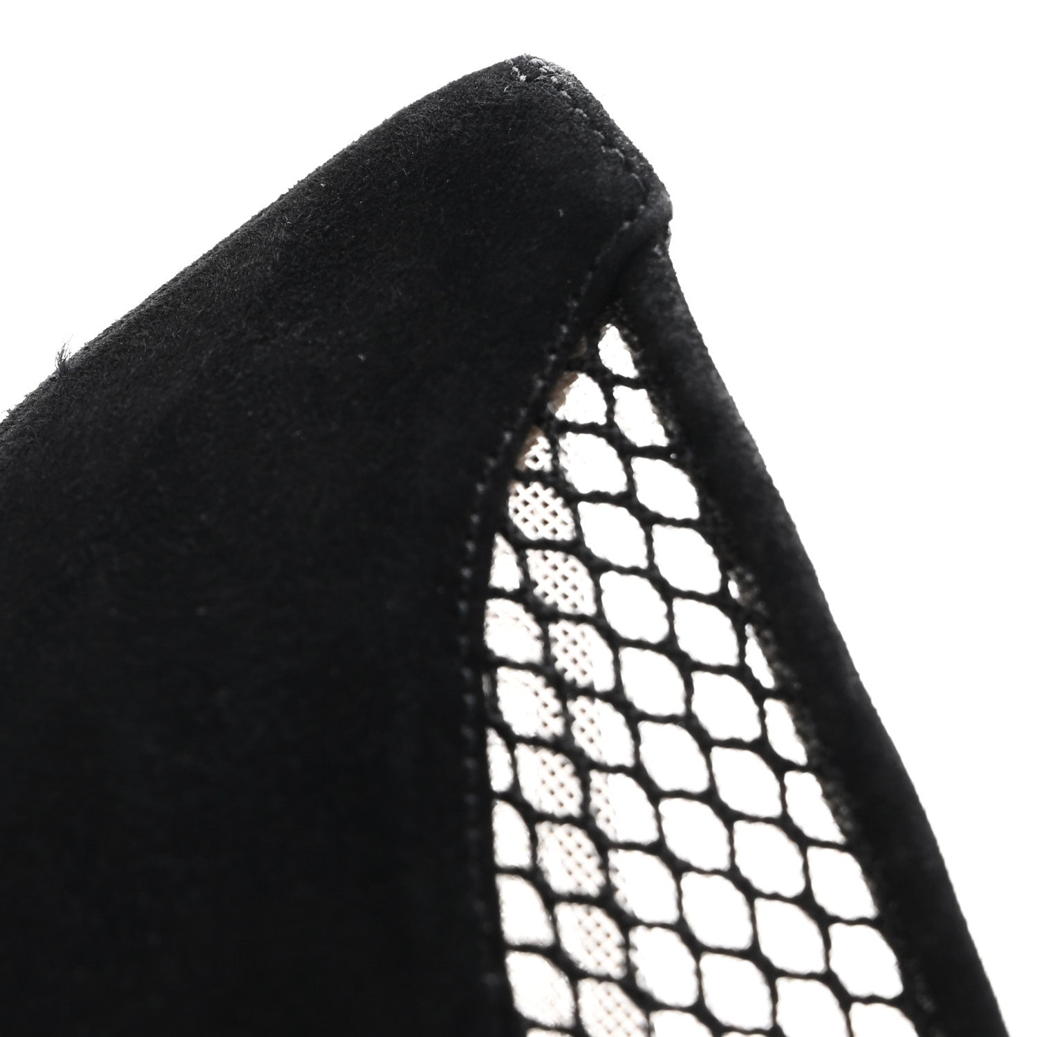 Christian Louboutin Fishnet Kid Suede Resille Follies 120 Pumps 39.5 Natural Black 10 of 11