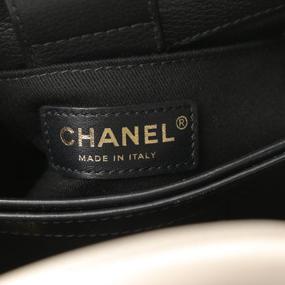 Chanel Grained Calfskin Mini Bi-Color Neo Executive Shopper Tote Beige Black 6 of 10