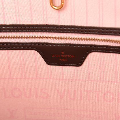 Louis Vuitton Damier Ebene Neo Neverfull MM Rose Ballerine 6 of 11