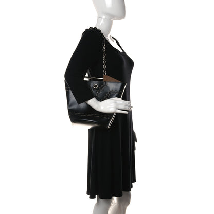 Balenciaga Calfskin Pickstitch Mini Top Handle Bucket Bag Black 3 of 16