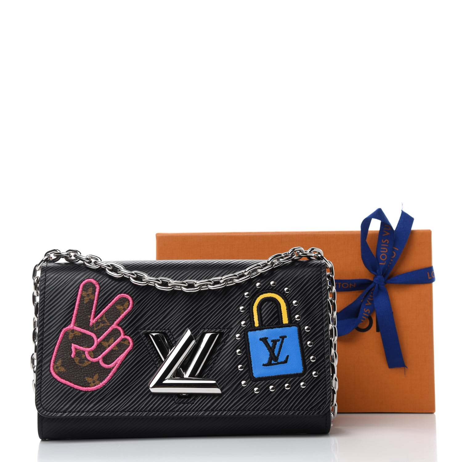 Louis Vuitton Epi LV Stories Twist Chain Wallet Black 11 of 11